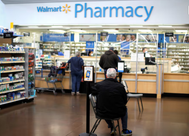 Walmart Pharmacy online RX refills dashboard